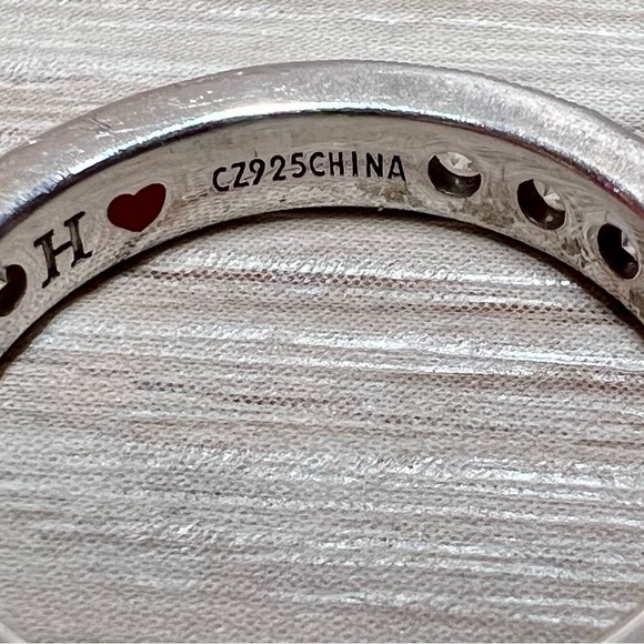 Designer Hidalgo Sterling Silver Cubic Zirconia Eternity Ring, Size 6 - Picture 5 of 8